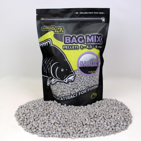 PELLETS BAG MIX 3/4.5/6MM GARLIC 800G PROELITE BAITS