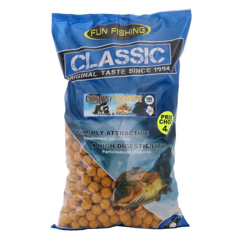 BOUILLETTE CLASSIC CHENEVIS CACAHUETE 20MM 4KG FUN FISHING
