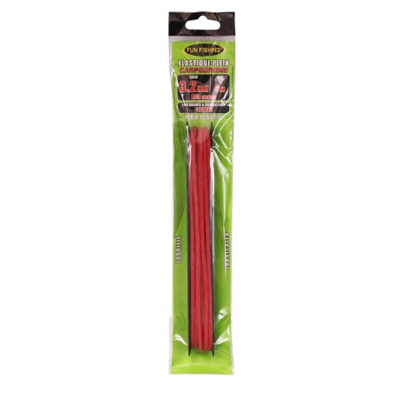 ELASTIQUE PLEIN - 3M - 3,2MM - ROUGE
