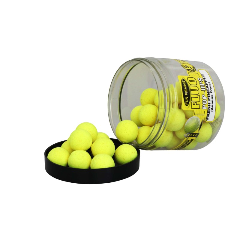 FLUO POP UPS -15MM - 60GR -JAUNE / ANANAS FUN FISHING