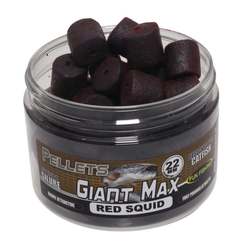 GIANT MAX - PELLETS PERCES - 250GR - 22MM - RED SQUID FUN FISHING