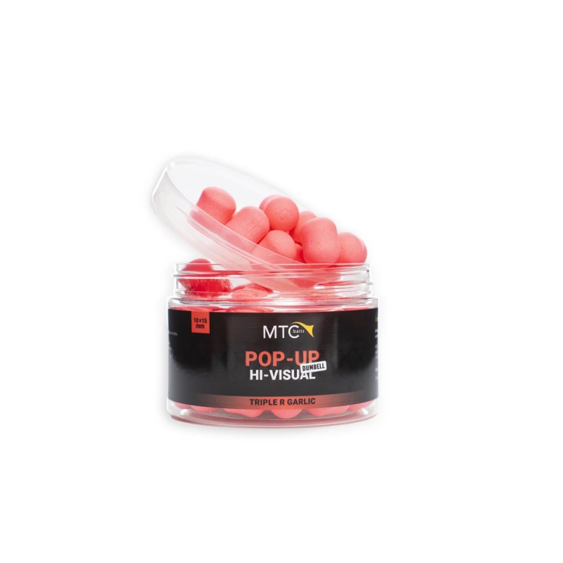 POP-UP HI-VISUAL TRIPLE R GARLIC 10X15MM MTC BAITS