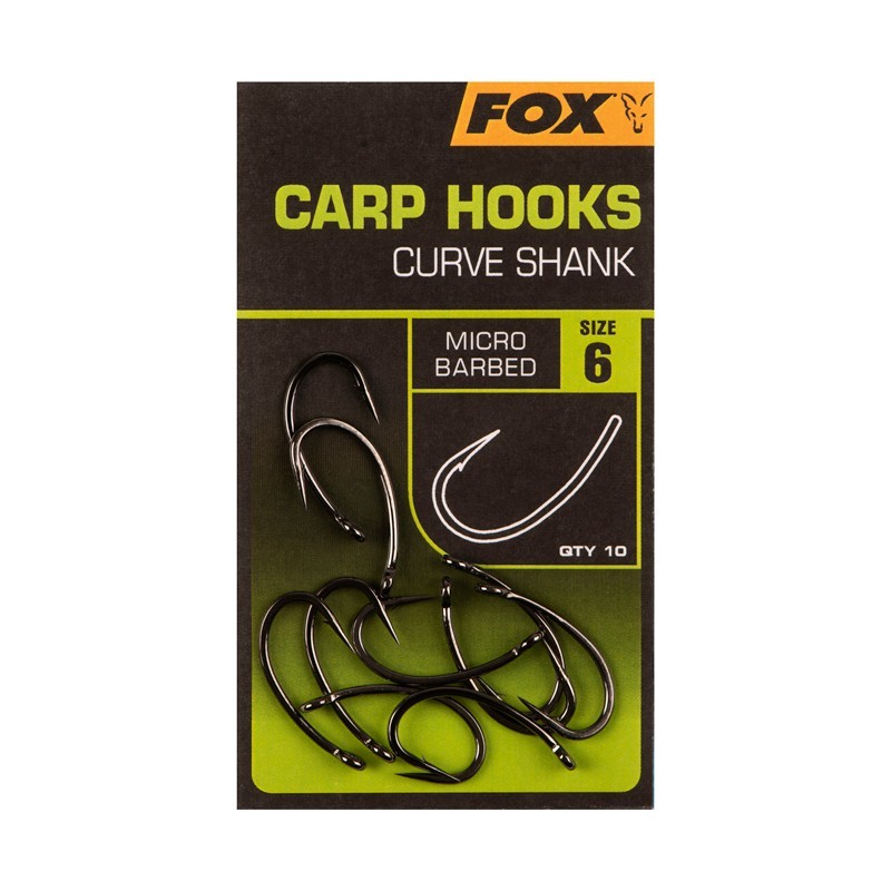 FOX CARP HOOKS - CURVE SHANK - SIZE 4 FOX
